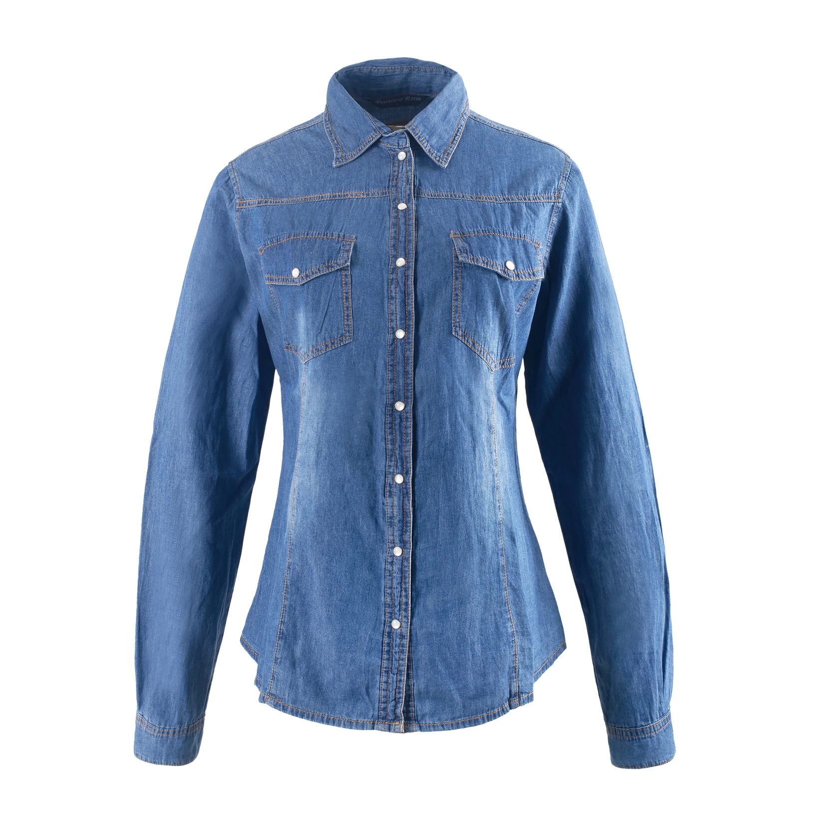 Ladies Long Sleeve Denim Shirt