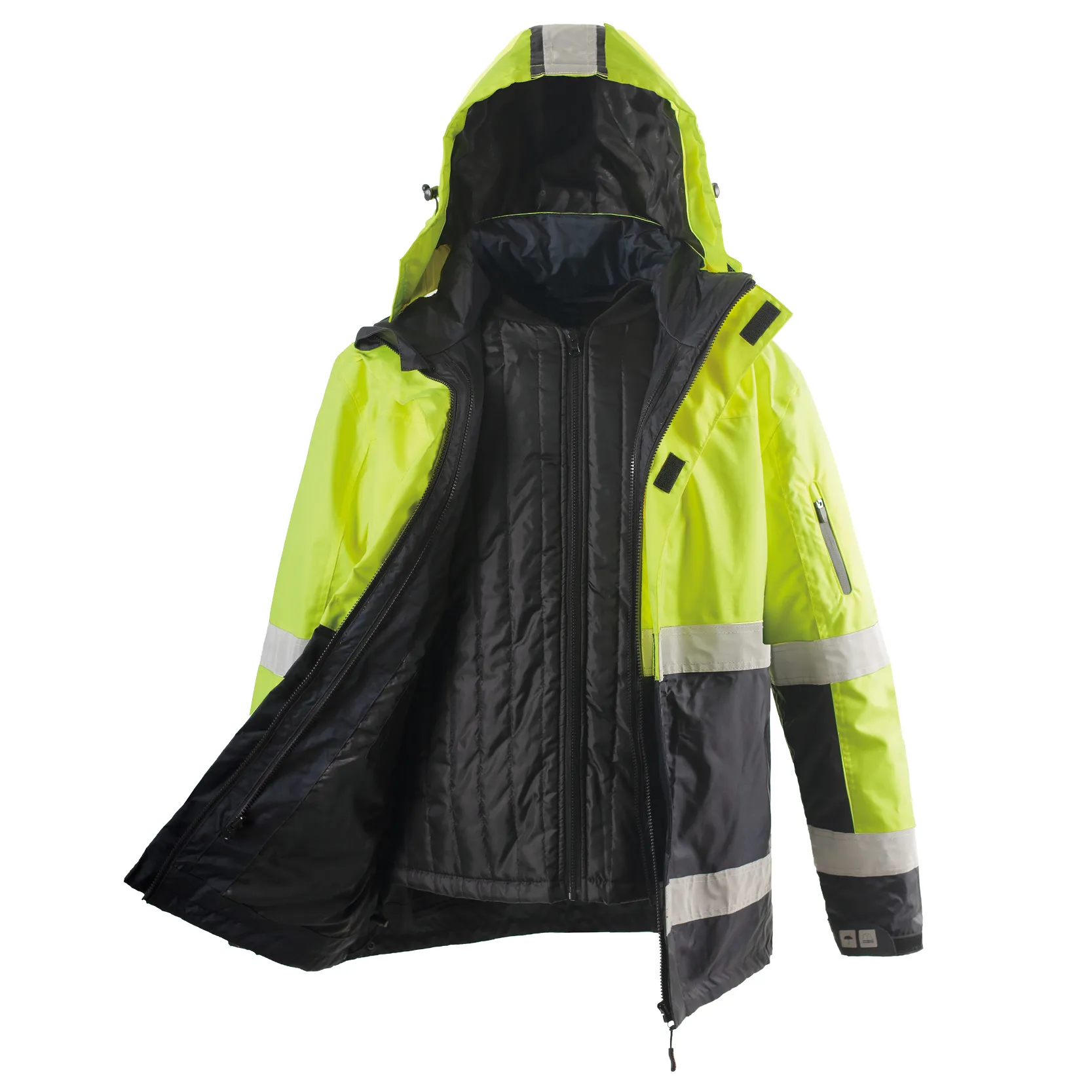 Men’S Hi Vis Winter Padding Rain-Proof Jacket